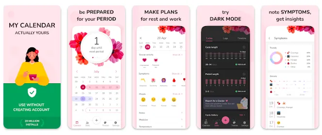 Aplikasi Pemantau siklus Menstruasi